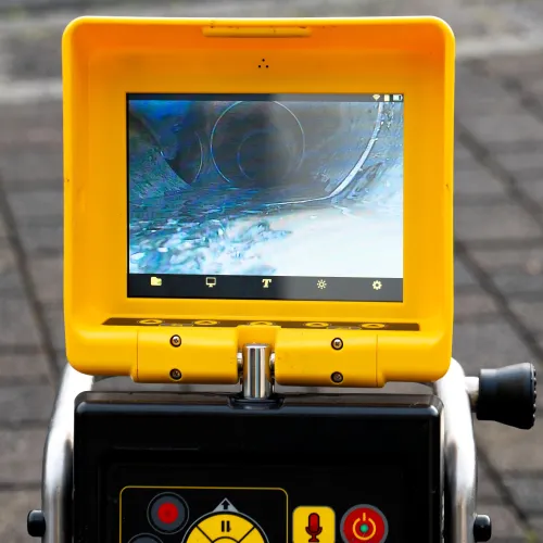 a yellow handheld video game
