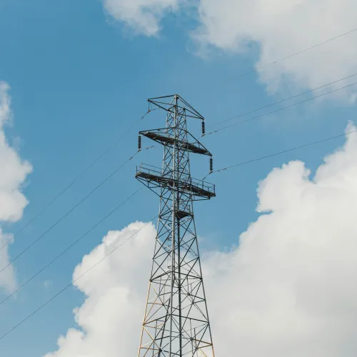 a power line tower