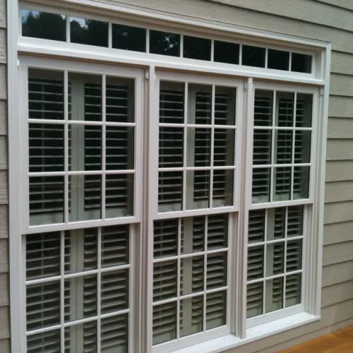 a window with blinds