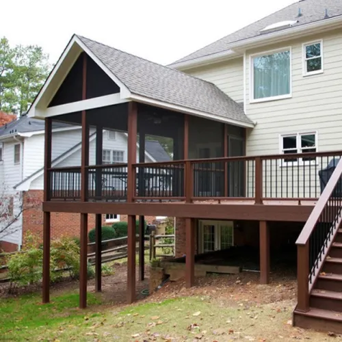 a house with a deck