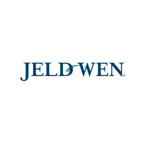 Logo of Jeld-Wen, a leading manufacturer of doors and windows.