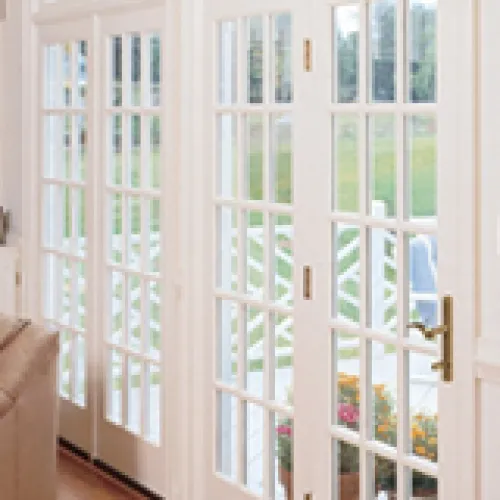 a white door with a glass window
