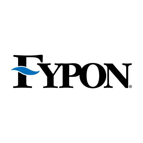 Typon logo featuring bold typography and a blue wave element.