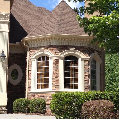 a brick building with a brick front