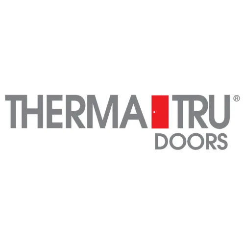 Therma-Tru Doors logo featuring modern typography and a sleek design.