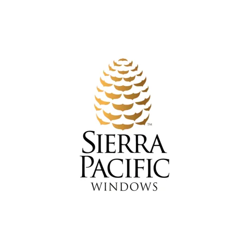 Sierra Pacific Windows logo featuring a stylized pine cone design above the company name.