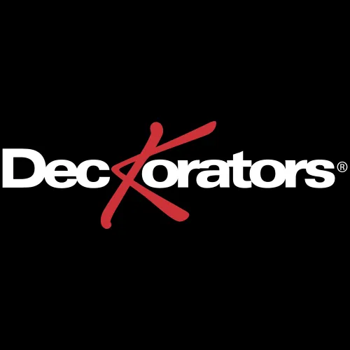 DecKorators logo featuring bold black text and a red stylized 'K'.