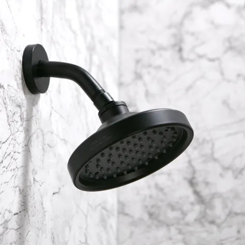 a close up of a showerhead