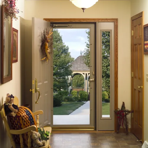 entry door open inside the home