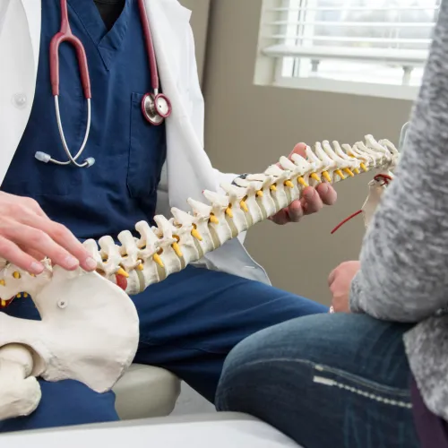 a doctor examining a patient