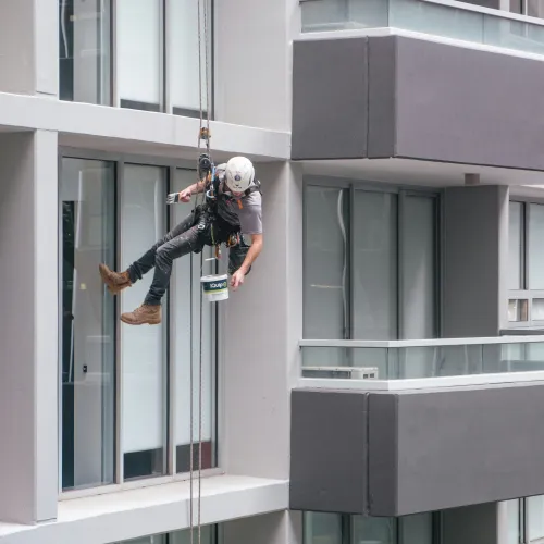 a person on a rope