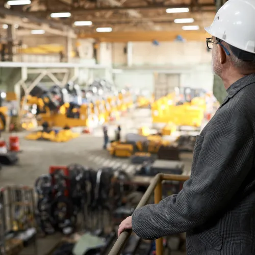 a man working in a factory
