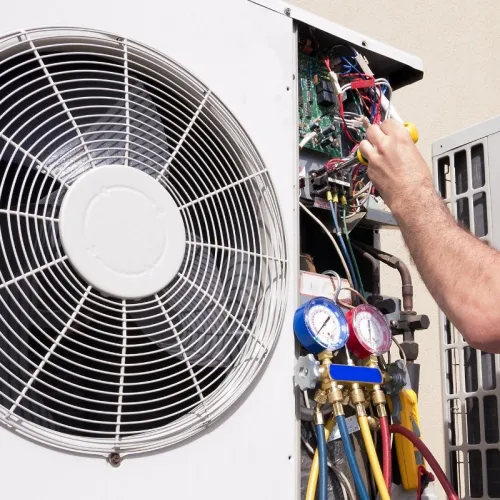 a man working on a machine