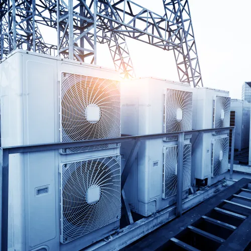 a group of commercial hvac units
