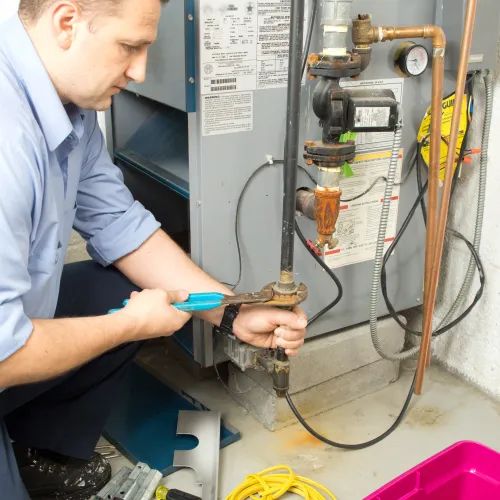 a man working on a machine