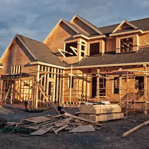 a house being built
