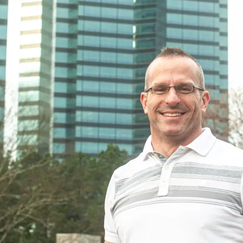 a man wearing glasses