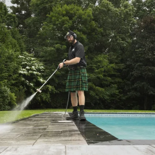 a man holding a fishing pole