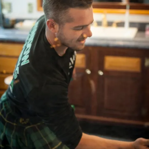 a man with his arms crossed