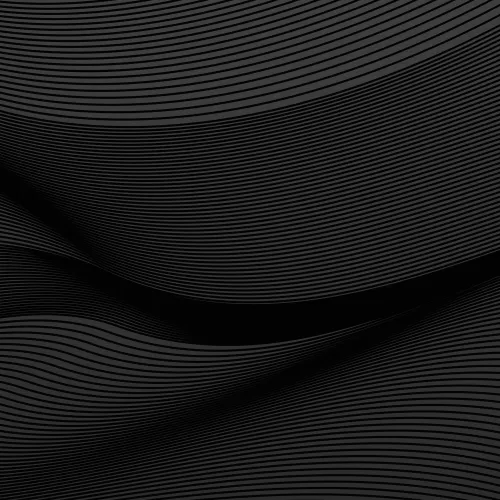 Abstract black background with smooth flowing wavy lines creating a modern textured design.
