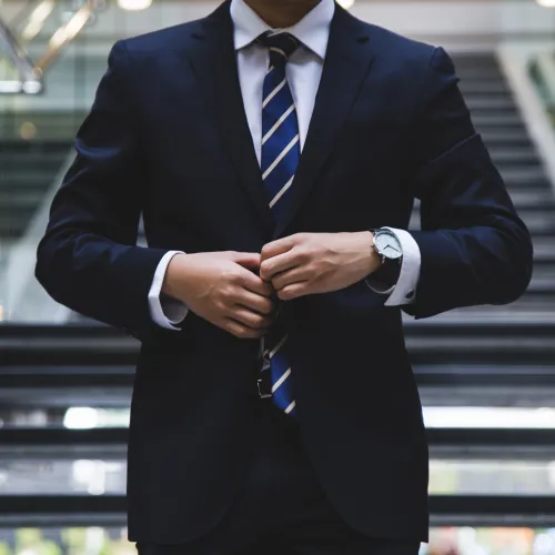 a person in a suit and tie