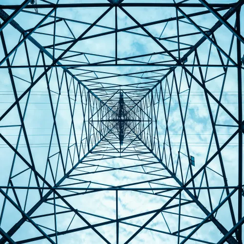 a large metal tower