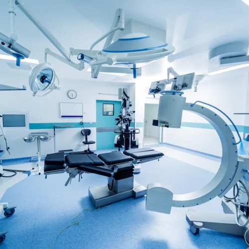 a room with medical equipment