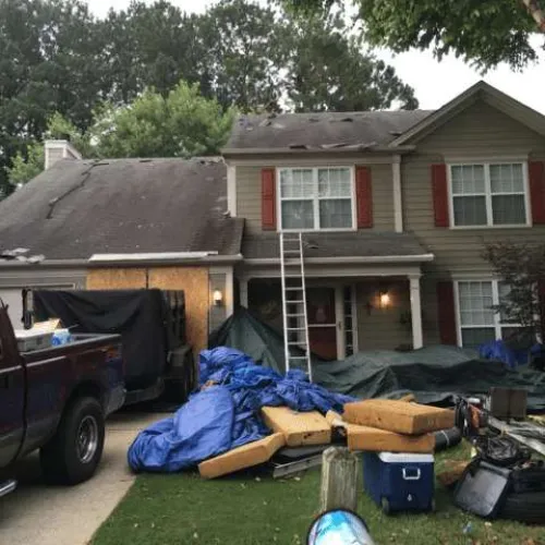 a car parked in front of a house