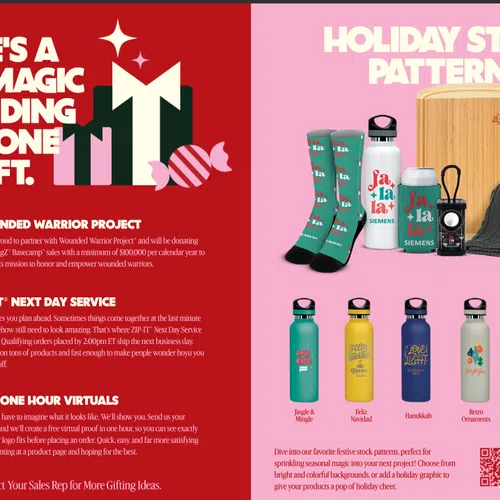 Holiday stock patterns including socks, water bottles, a cutting board, and a blanket with festive designs.