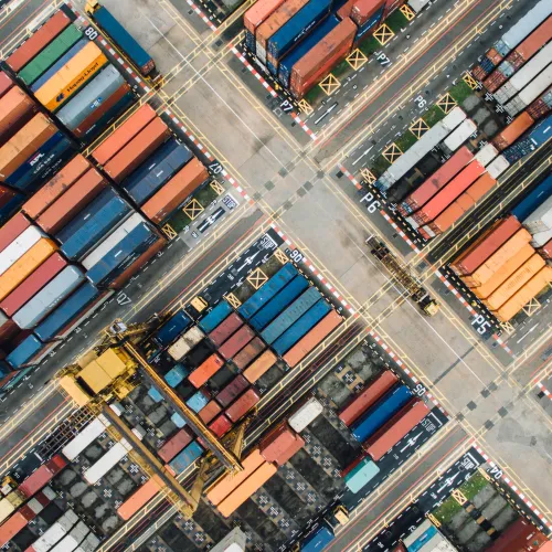 a group of colorful containers
