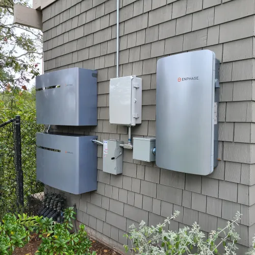 a group of boxes on a wall