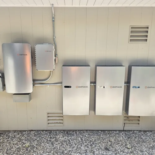 a row of white lockers