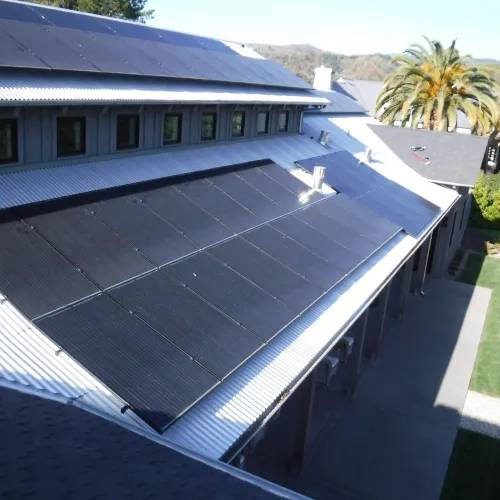 a house with solar panels