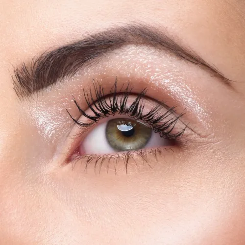 a close up of a person's eyes and eyebrows