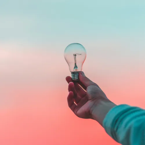 a person holding a balloon