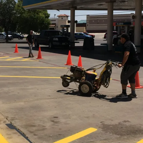 a motorcycle parked in a parking lot
