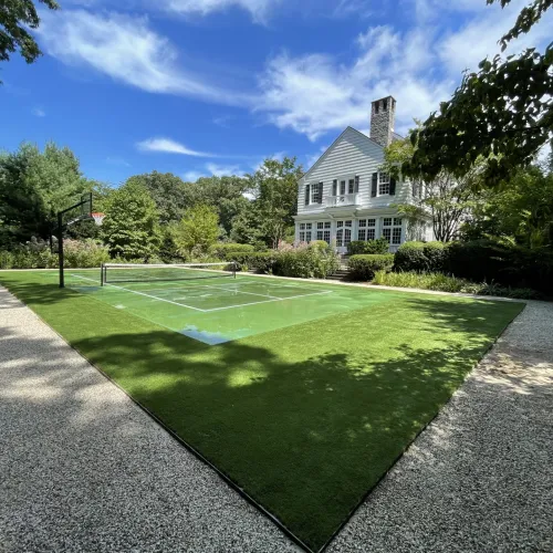 a large house with a large lawn