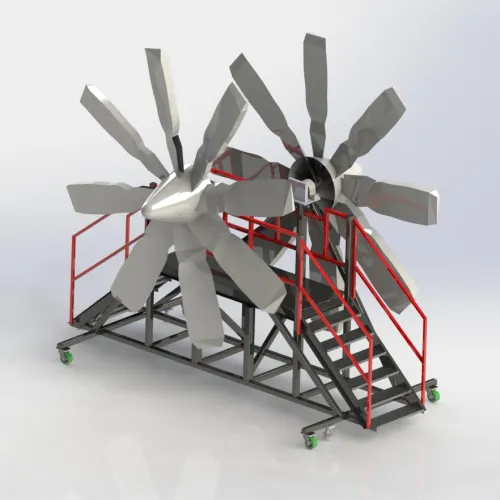 a white and red drone