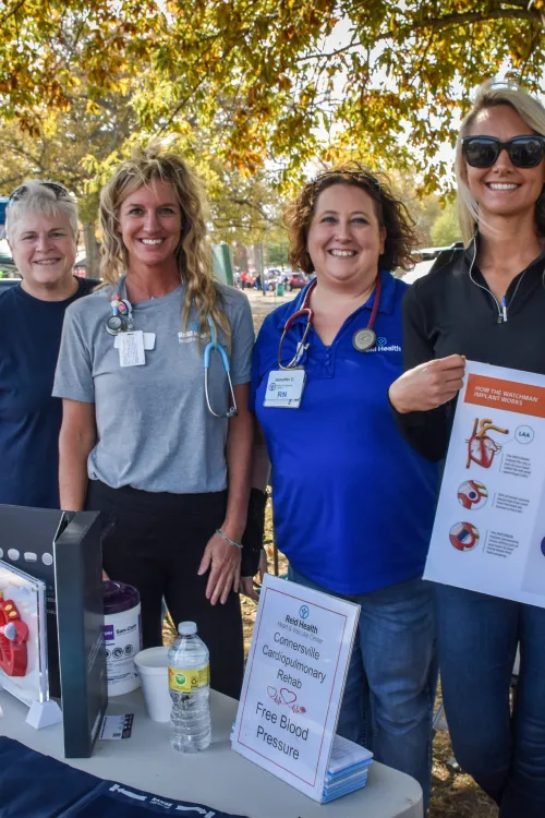 Members of Cardiopulmonary Rehab at Connersville's Big Build Bash celebration hosted by Reid Health