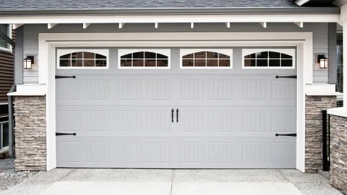 a garage with a garage