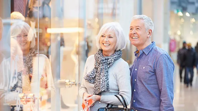 a man and a woman smiling