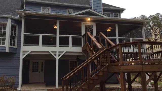 a house with a deck