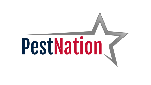 PestNation logo with navy blue and red text alongside a silver star graphic on white background
