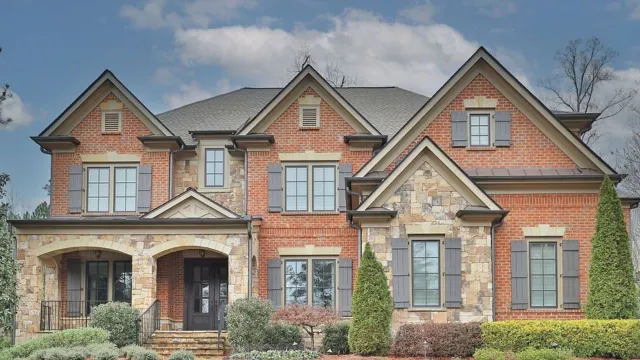 a large brick house