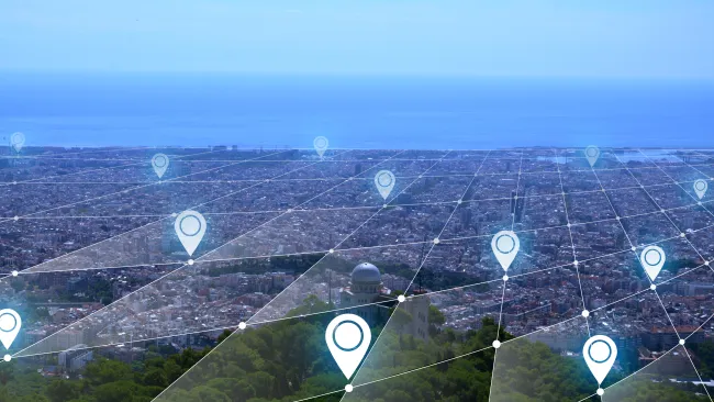 a city with many buildings