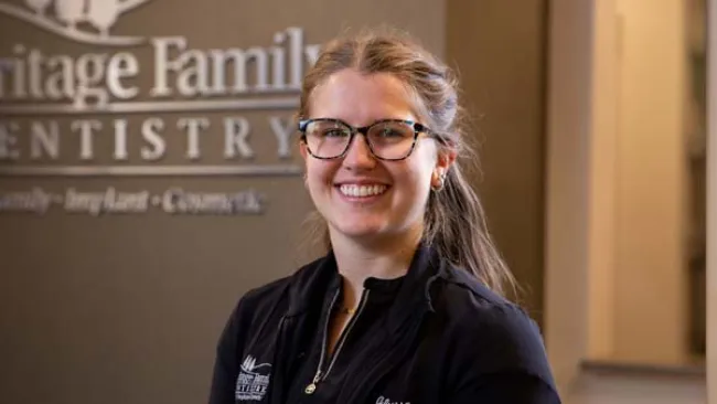 a person wearing glasses