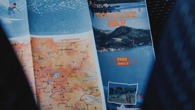 folded tourist map