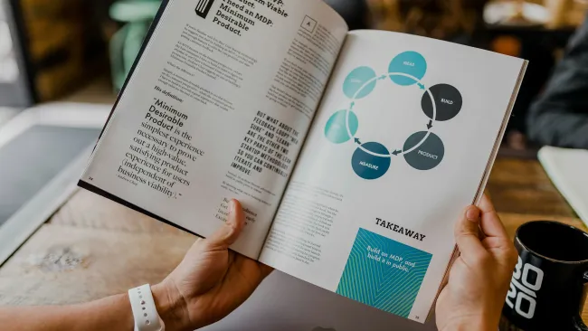 a person holding a book