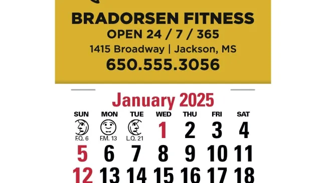 press and stick calendar