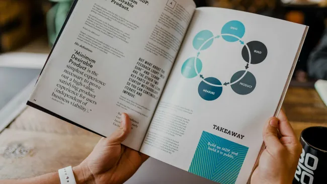 a person holding a book